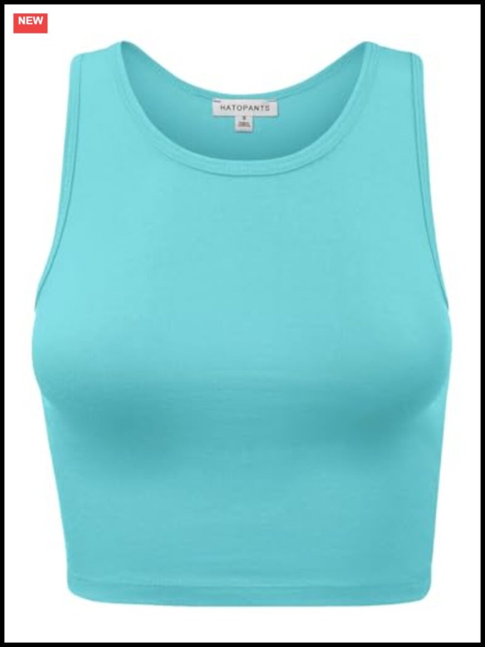 Sleeveless Crop Tank Top Racerback Halter Neck Stretch Cotton Women
